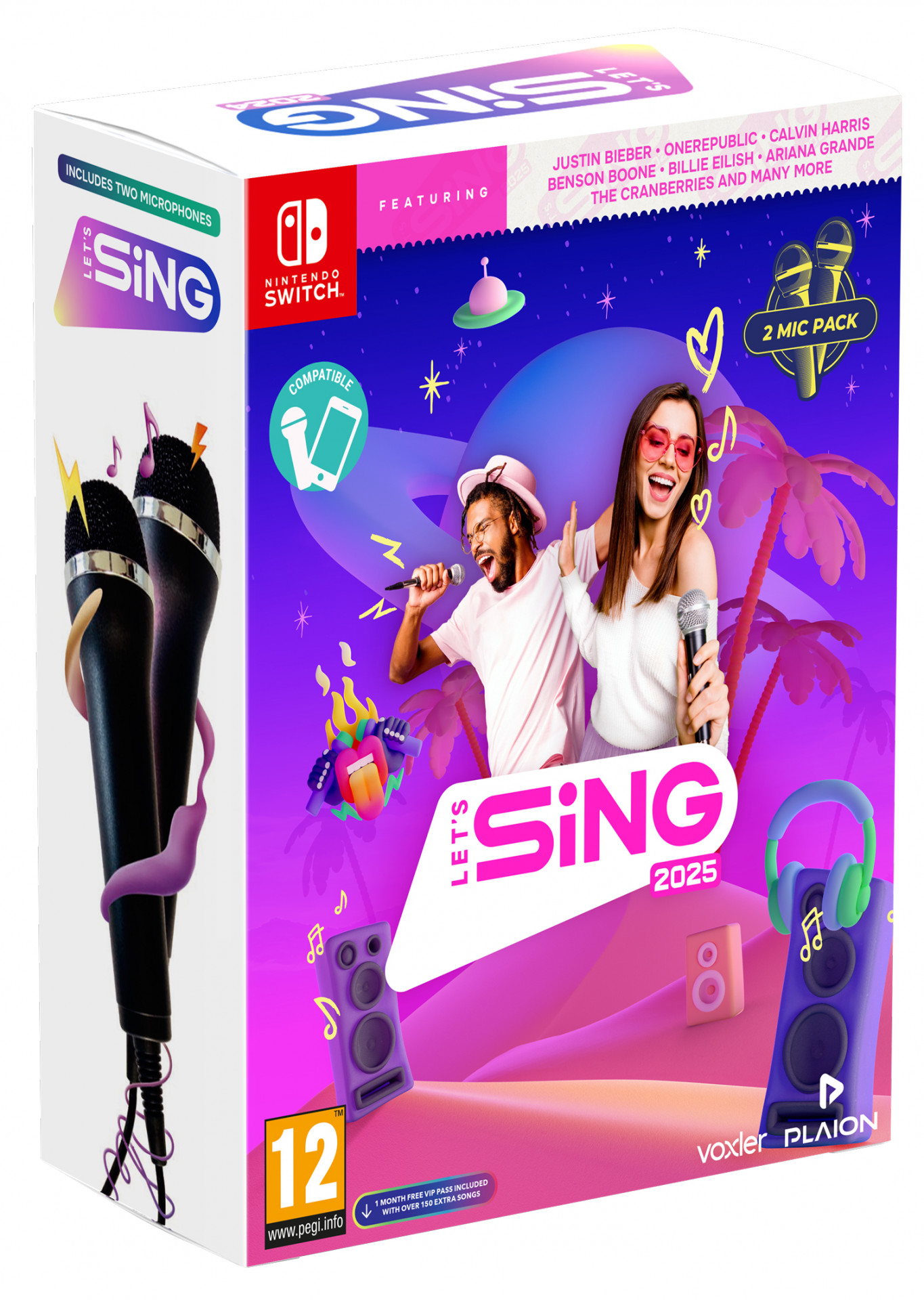 Let's Sing 2025 + 2 Microphones - Nintendo Switch