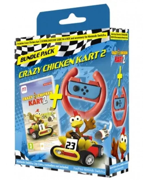 Moorhuhn Crazy Chicken Kart 2 - Racing Wheel Bundle - Nintendo Switch