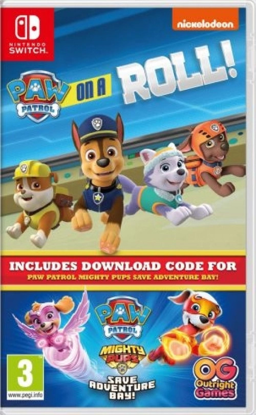 Paw Patrol On a Roll + Paw Patrol Mighty Pups Save Adventure Bay! - Nintendo Switch