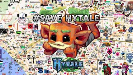 Hytale Fans Create #SaveHytale Art at Riot Games Office