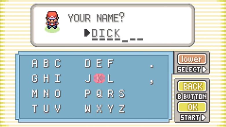 Pokémon FireRed and LeafGreen Remakes Limit Rival Name Choices