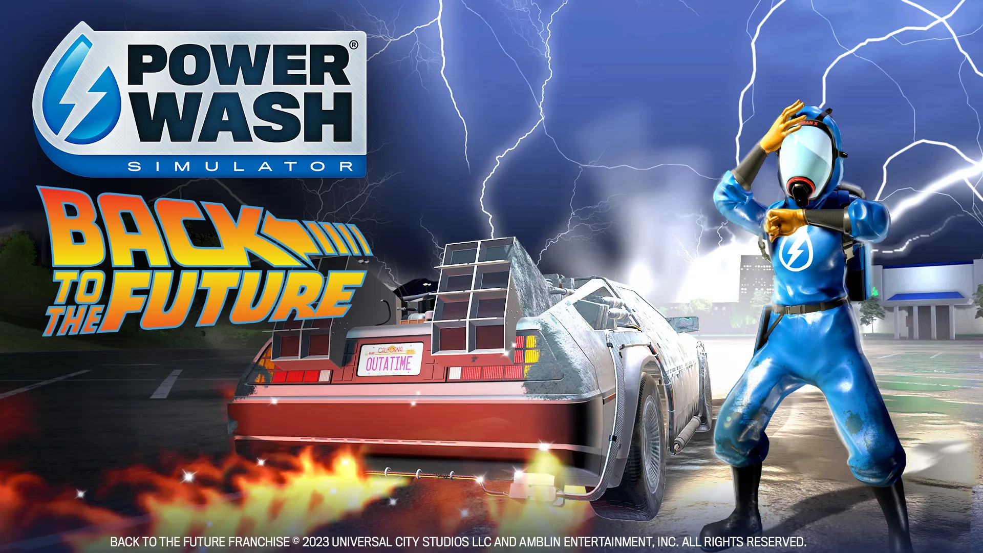 Time travel while cleaning 'Back to the Future' DLC now available for 'Powerwash Simulator'