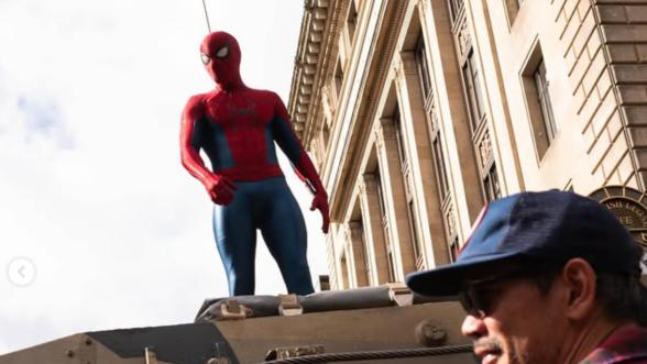 Tom Holland's Spider-Man Rides a Tank in New Set Photos