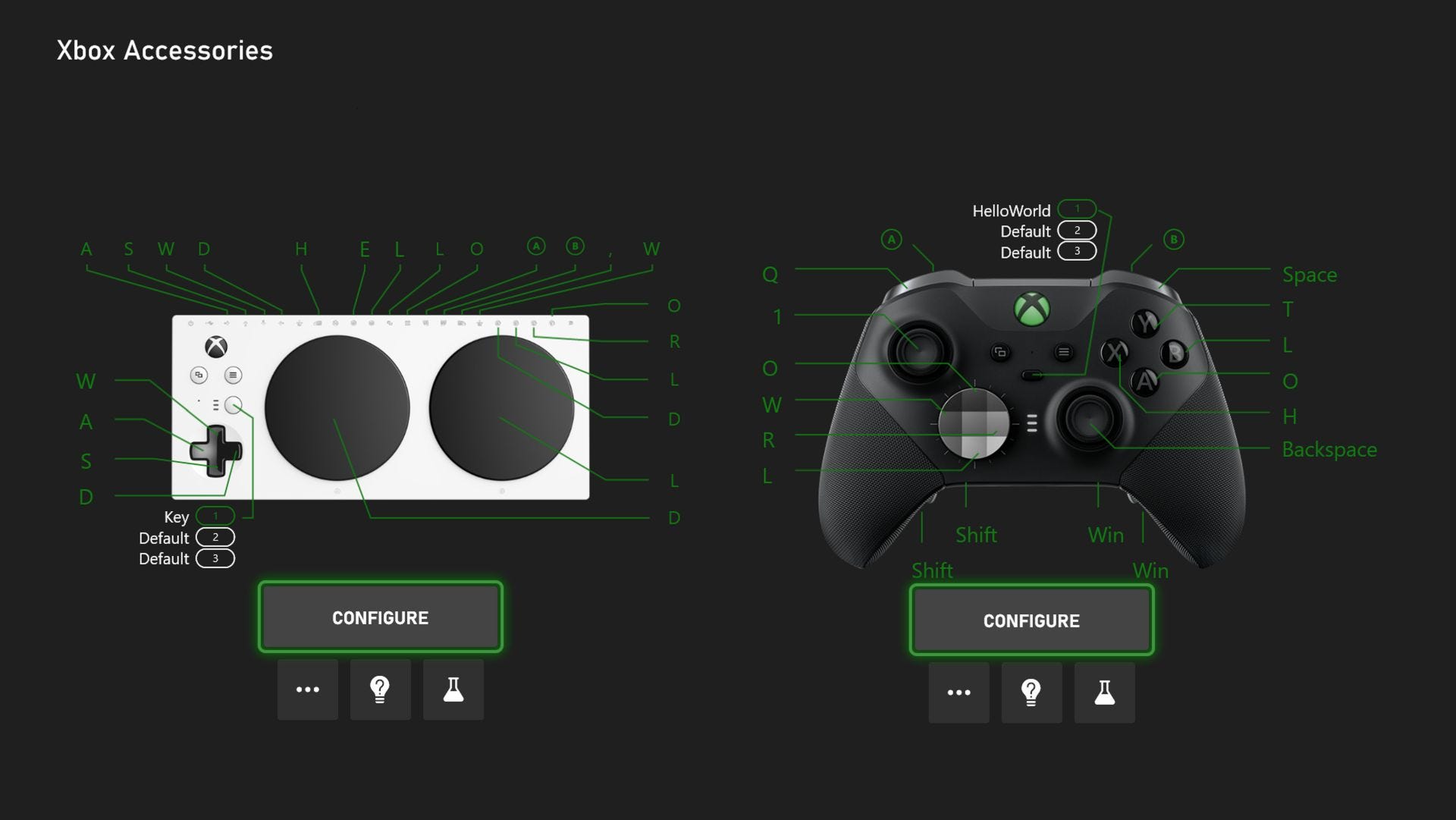 Xbox users can map controller buttons to their keyboard
