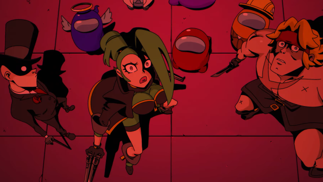 survive the night with among us crew in vampire survivors' dlc