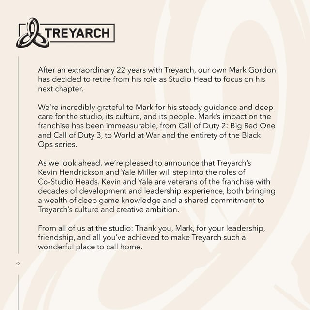 Mark Gordon Verlaat Treyarch: Impact Op Call of Duty Franchise