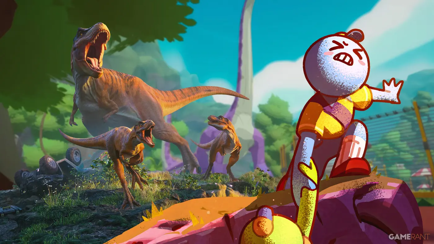 A Very Safe Dino Park: Co-op Dinosaur Park Sim met Humor en Chaos