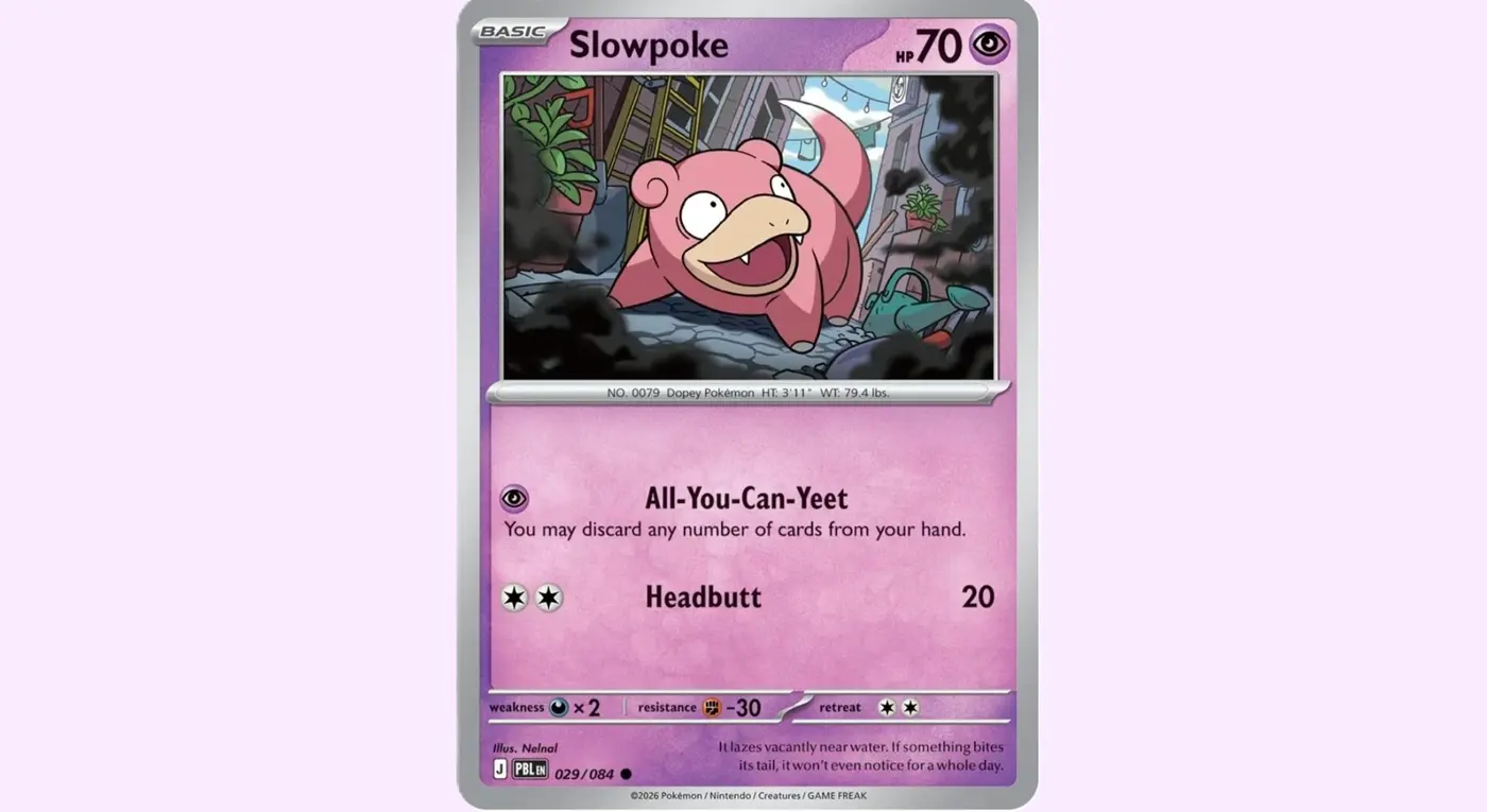 Discover the new Slowpoke card in the Pokémon Trading Card Game