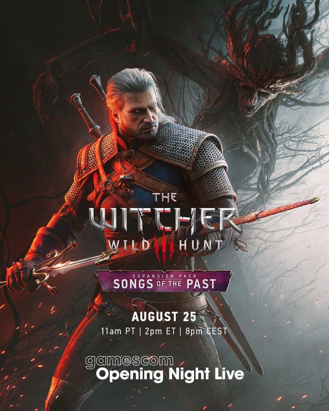 The Witcher 3: Wild Hunt - Songs of the Past expansion announcement and Gamescom 2026