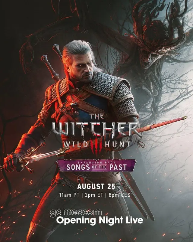 The Witcher 3: Wild Hunt - Songs of the Past expansion announcement and Gamescom 2026