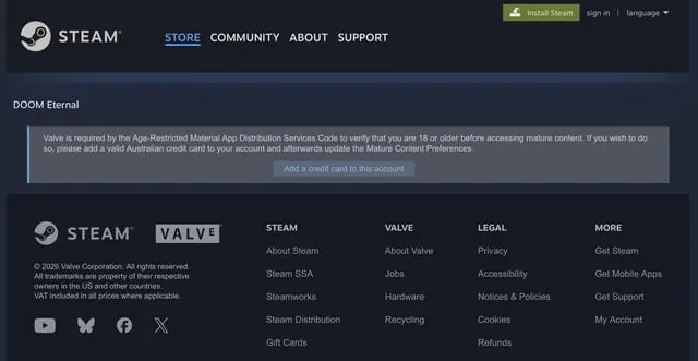 Steam's age verification: what does this mean for Australian players?