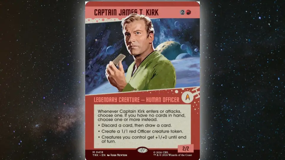 Brandon Sanderson praises Captain Kirk card in MTG Star Trek set - impact on players