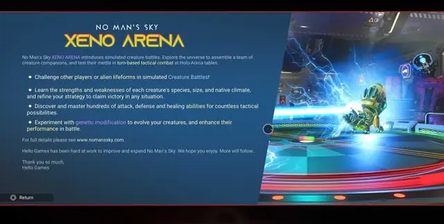 No Man's Sky: new Xeno Arena update adds Pokémon-style battles